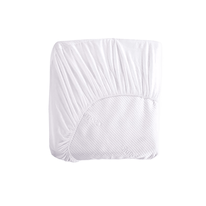 Cooling Jacquard Waterproof Mattress Protector 90X200+33cm - White