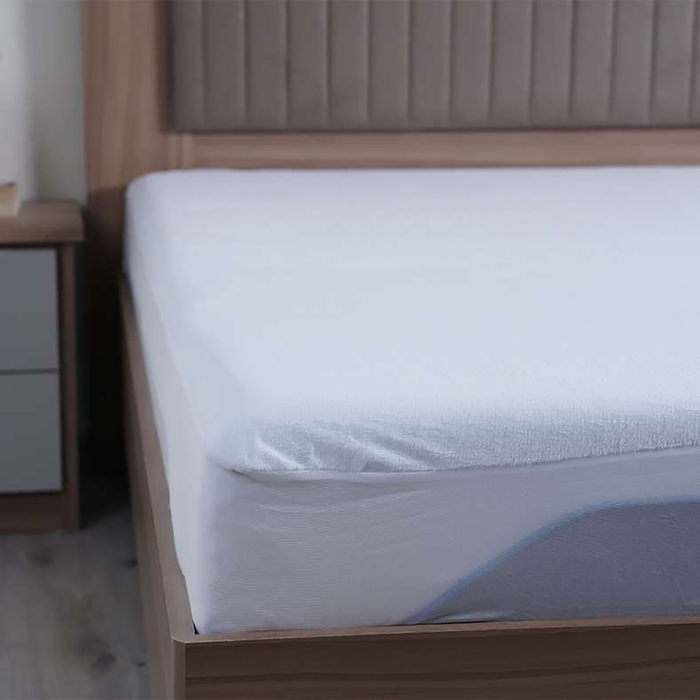 Coral Fleece Waterproof Mattress Protector 160X200+33cm-White