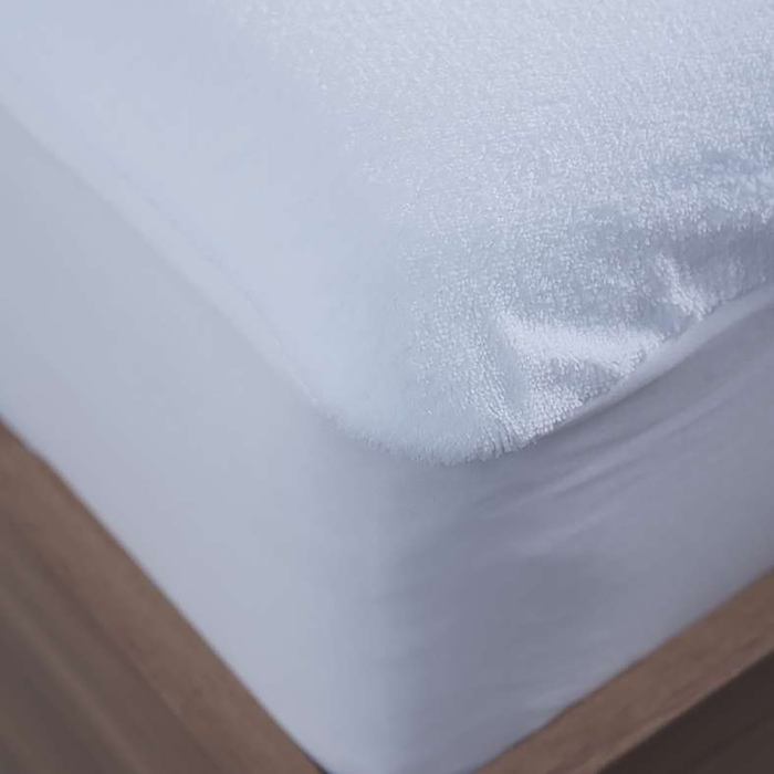 Coral Fleece Waterproof Mattress Protector 160X200+33cm-White
