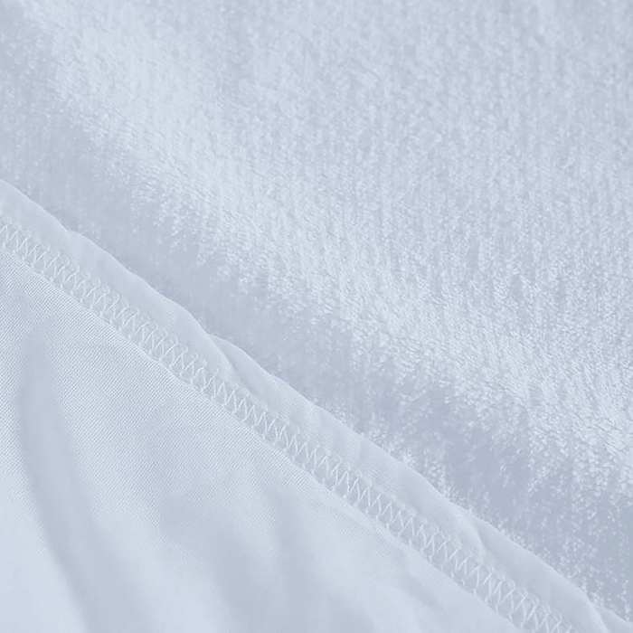 Coral Fleece Waterproof Mattress Protector 90X200+33cm-White