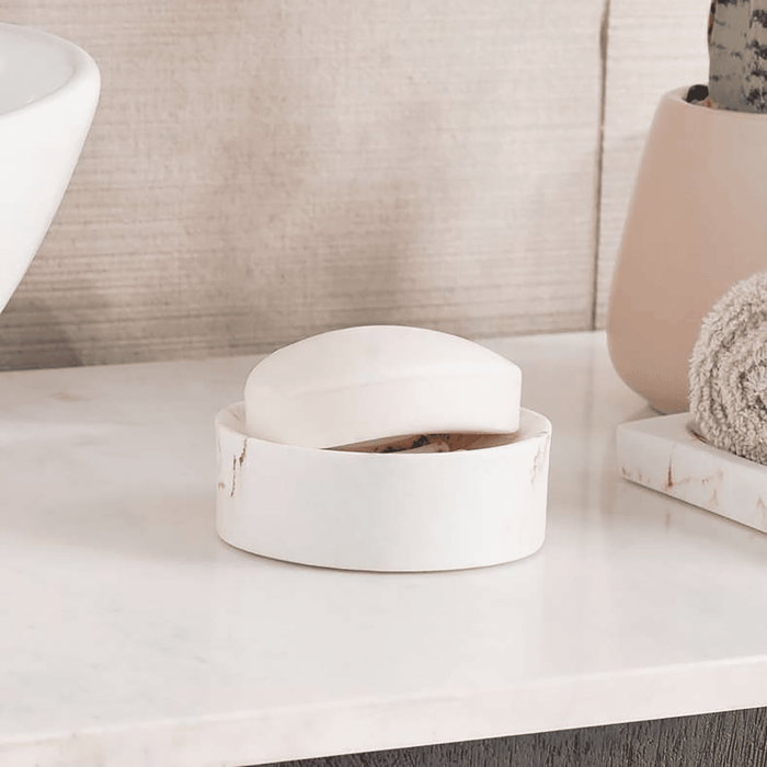 Coral Resin Soap Dish - Off White