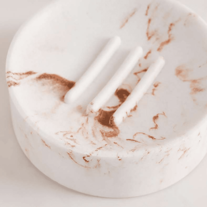 Coral Resin Soap Dish - Off White