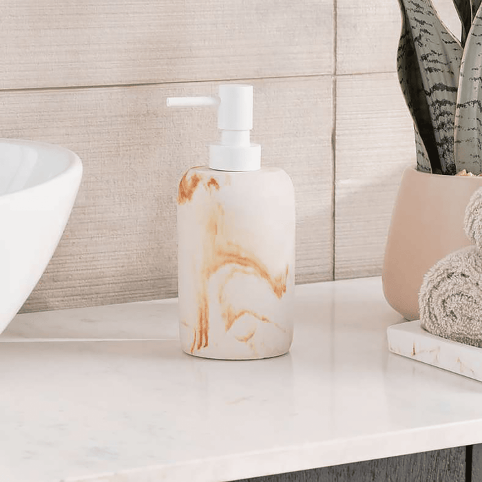 Coral Resin Soap Dispenser - Off White