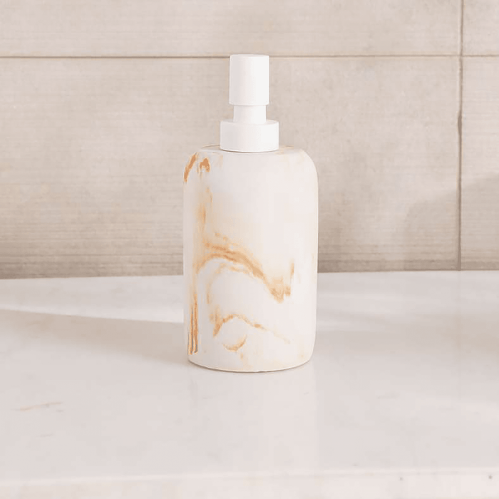 Coral Resin Soap Dispenser - Off White