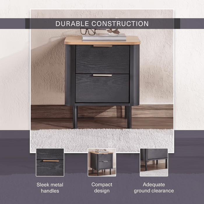 Cortez Night Stand With 2 Drawer