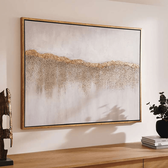 Cosmopolitan Framed Canvas Art 120X90cm - Gold Pan Home