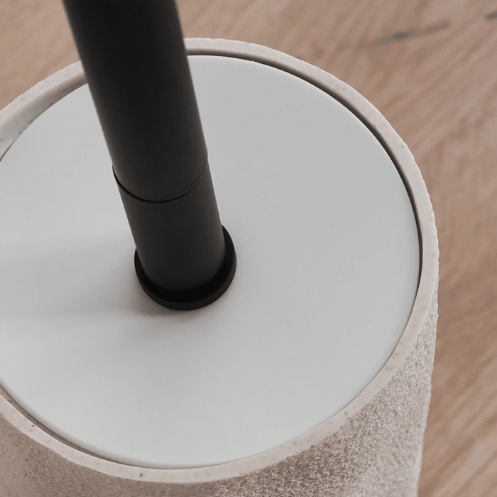 Crest Textured Toilet Brush With Holder - Cream