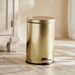 Daily Soft Close Metal Pedal Bin 5L - Gold Pan Home