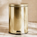 Daily Soft Close Metal Pedal Bin 5L - Gold Pan Home