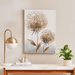 Dandelion Hand Painted Canvas Wall Art 70Cm- Gold Pan Home