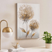 Dandelion Hand Painted Canvas Wall Art 70Cm- Gold Pan Home