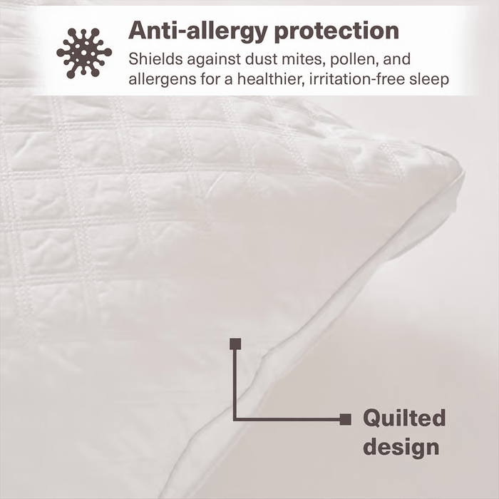 Deluxe Quilted Loft Pillow -White