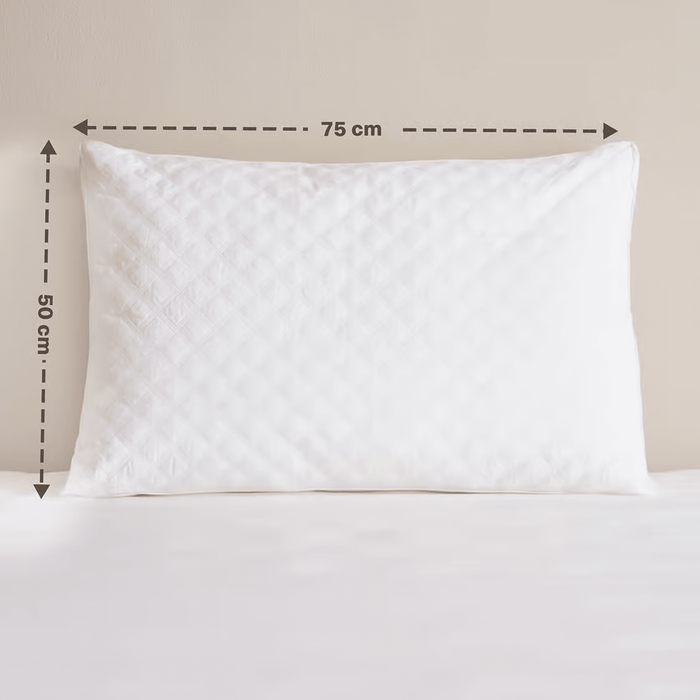 Deluxe Quilted Loft Pillow -White