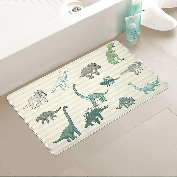 Dino Field Antislip Tubmat - Green