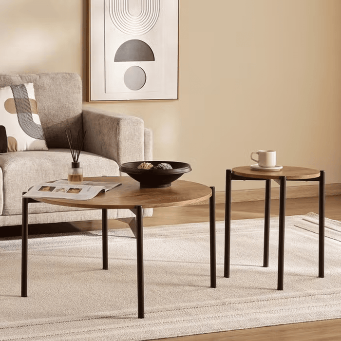 Dolmen Coffee Table Set Of 2 Round