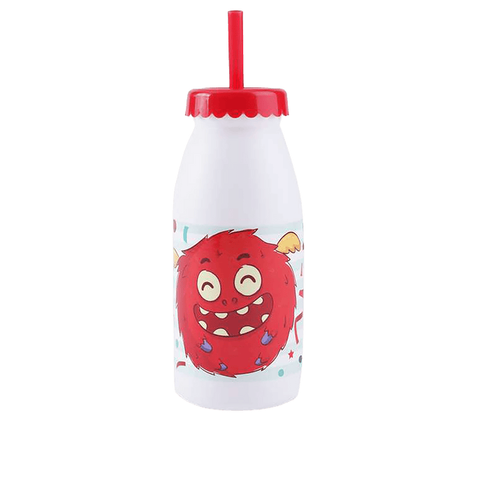 Dorin Bottle With Straw 400Ml - Red