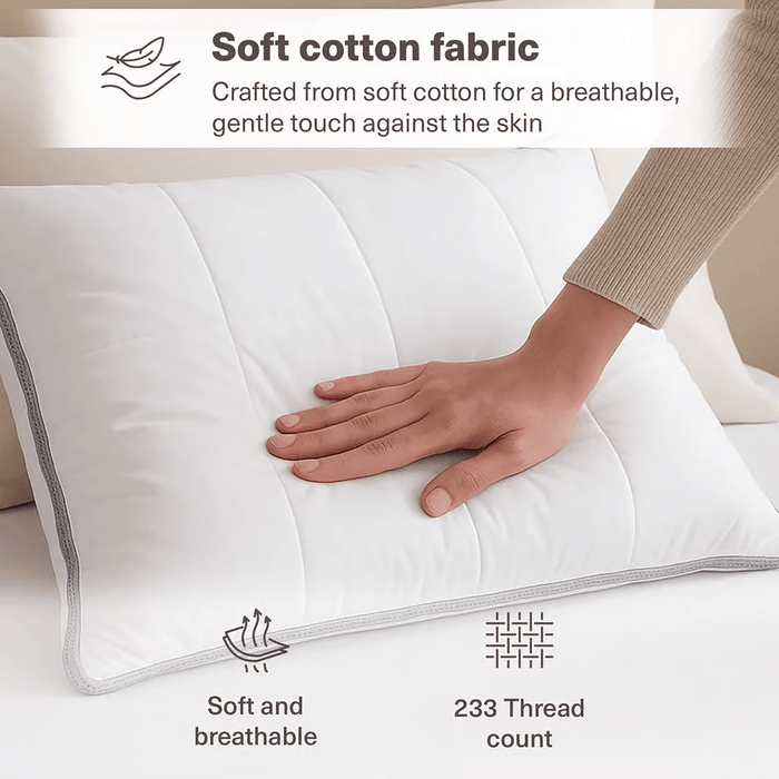 Dream Quilted Loft Pillow - White