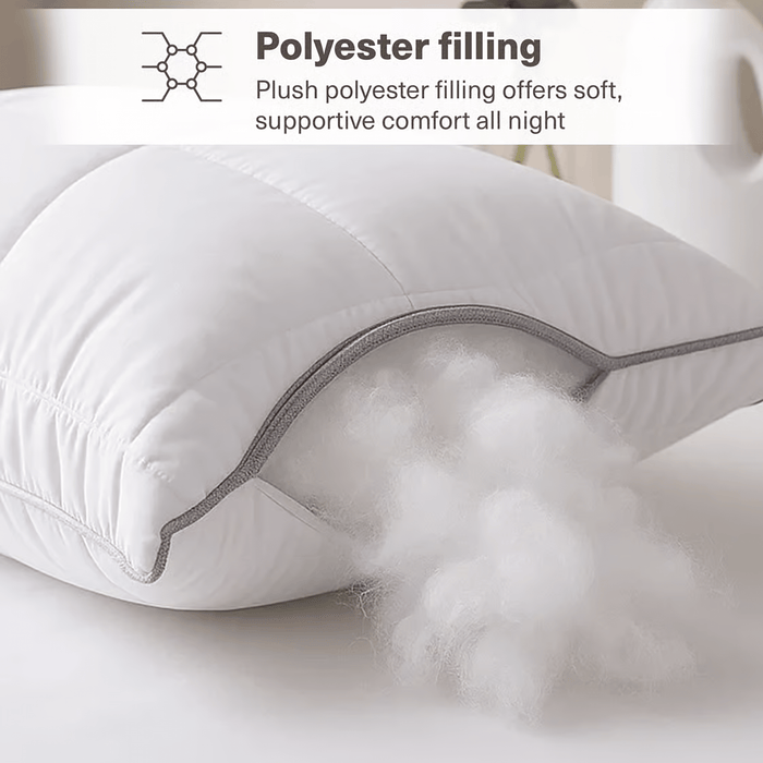 Dream Quilted Loft Pillow - White