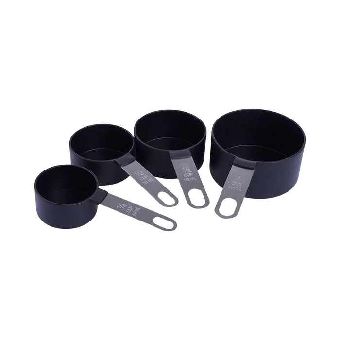 Dura 8-Piece Measuring Cup And Spoon - Black