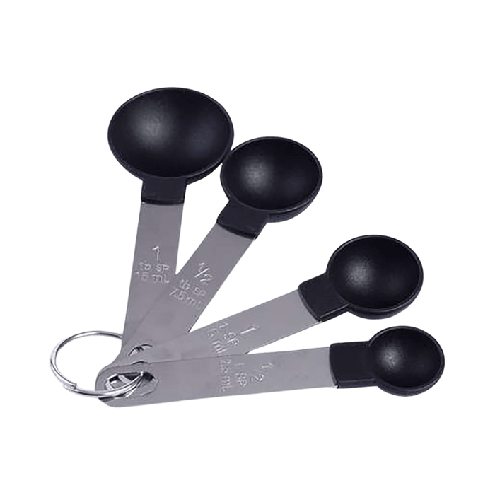 Dura 8-Piece Measuring Cup And Spoon - Black