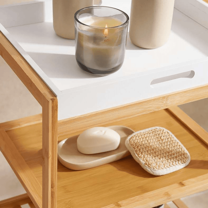 Ecovibe Bamboo Bath Rack 44X35X75cm - Natural