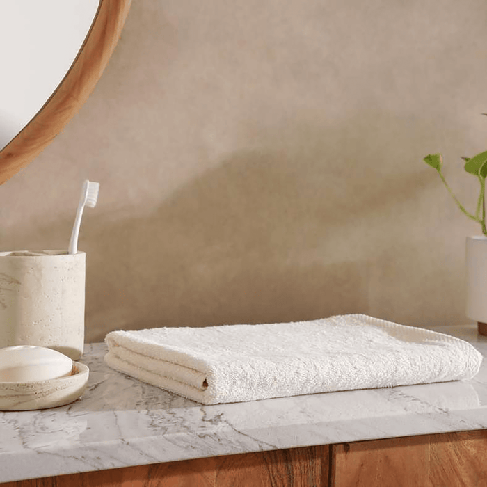 Edsel Cotton Bath Towel - Ivory