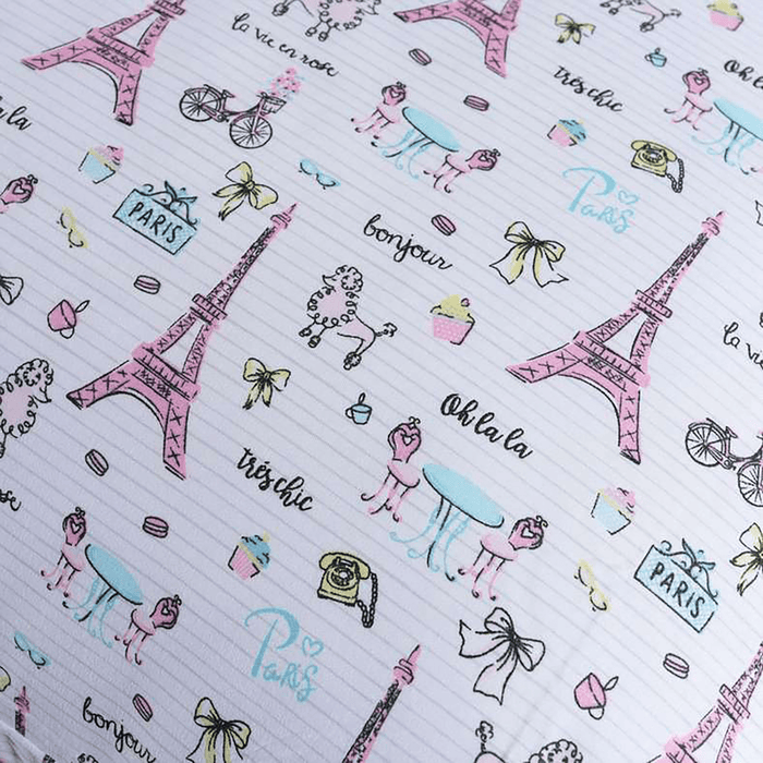 Eiffel Tower 2-Piece Pillow Case Set - Pink