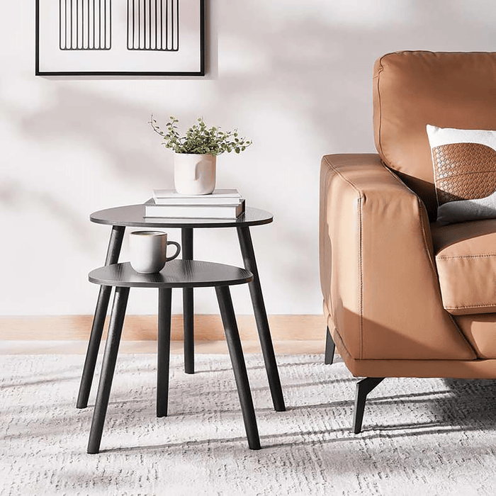 Eileen Accent Table Set Of 2 Triangle - Black