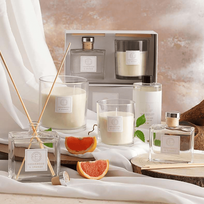 Elegance Cedarwood Orange Reed Diffuser 100Ml - Grey