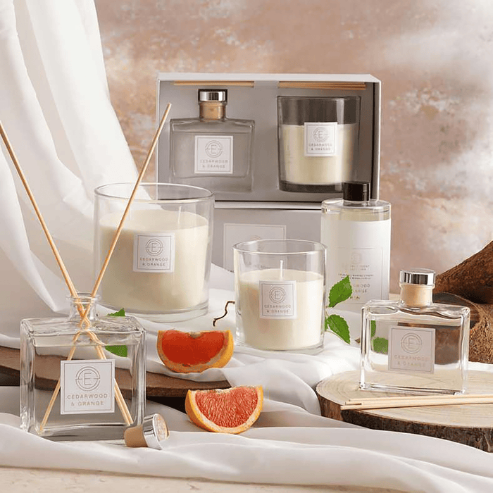 Elegance Cedarwood Orange Reed Diffuser 300Ml - Grey