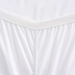 White satin tablecloth on a white background