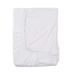 White fitted sheet on a green background