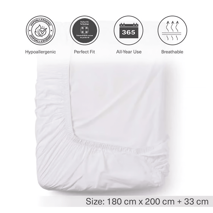 Elegance Fitted Sheet- White Pan Home