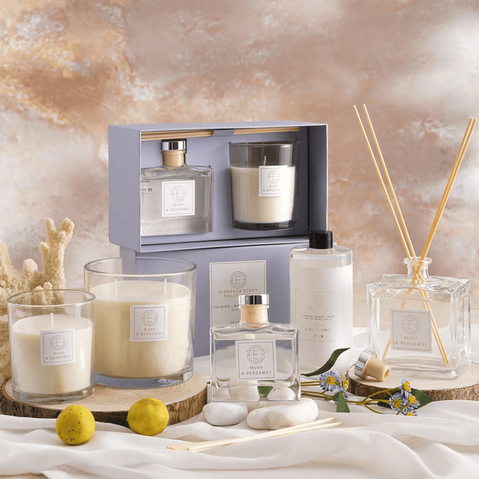 Elegance Musk Bergamot Reed Diffuser 100Ml - Blue