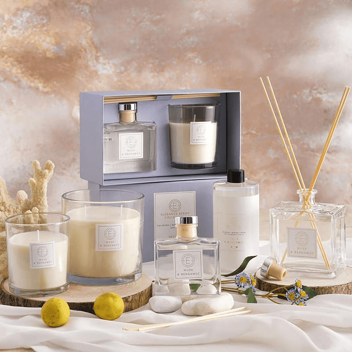 Elegance Musk Bergamot Reed Diffuser 100Ml - Blue