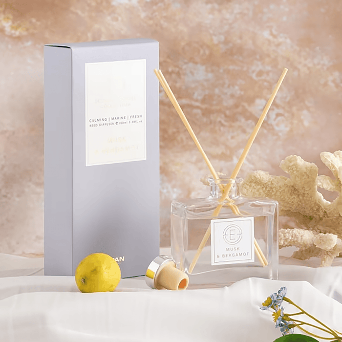 Elegance Musk Bergamot Reed Diffuser 100Ml - Blue