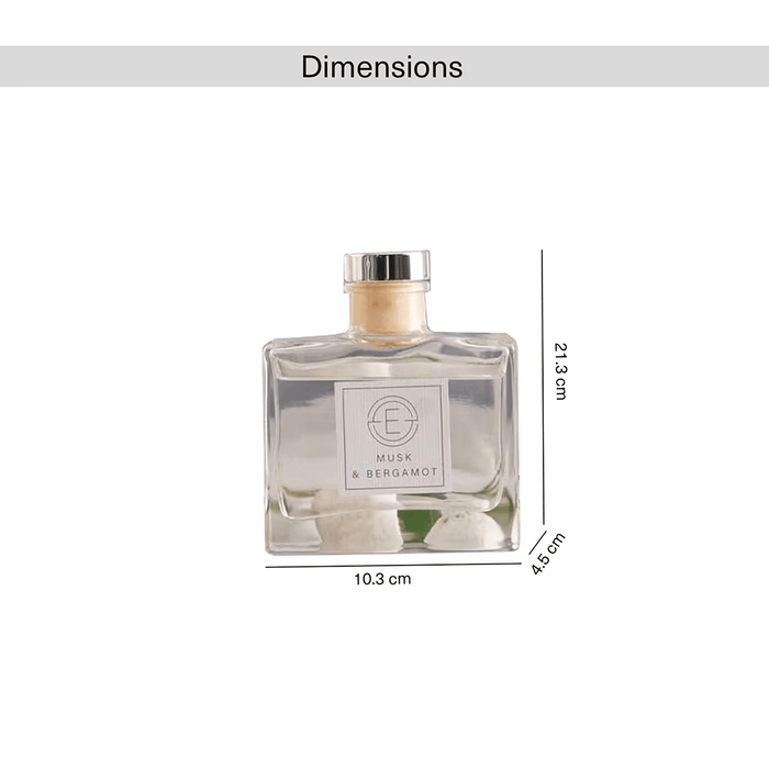 Elegance Musk Bergamot Reed Diffuser 100Ml - Blue