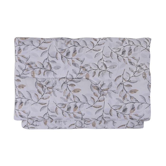 Elegant Flowers Microfiber Comforter - White/Grey