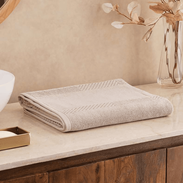 Embossa Textured Bath Sheet - Beige