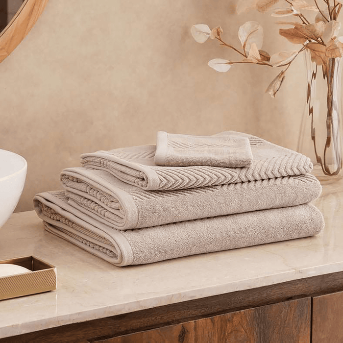 Embossa Textured Bath Sheet - Beige