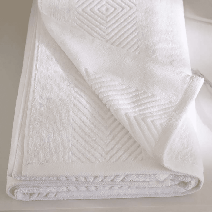 Embossa Textured Bath Towel - White