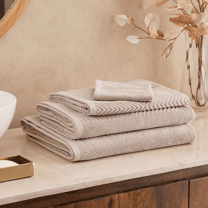 Embossa Textured Fingertip Towel - Beige