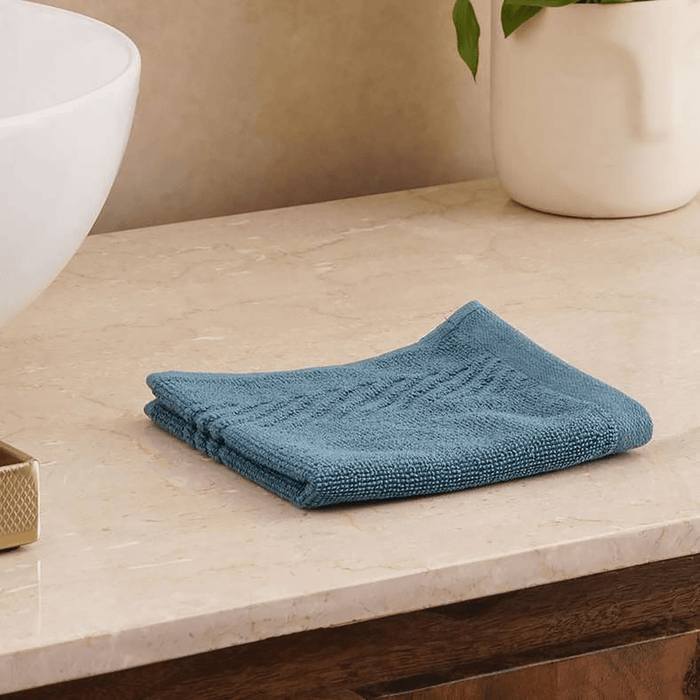 Embossa Textured Fingertip Towel - Blue