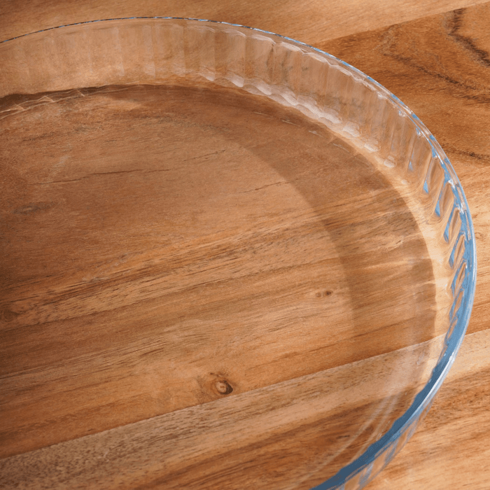 Esme Round Glass Flan Dish -Clear 27x27 cm