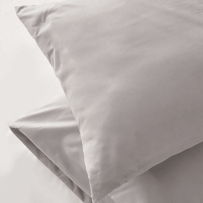 Essential 2-Piece Solid Pillow Case Set 50X75cm - Grey
