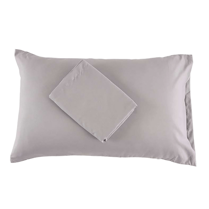 Essential 2-Piece Solid Pillow Case Set 50X75cm - Grey