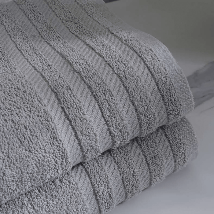 Essential 2 Pieces Bath Towel Set - Grey