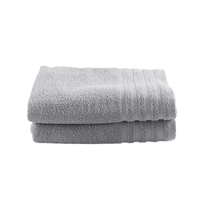 Essential 2 Pieces Bath Towel Set - Grey