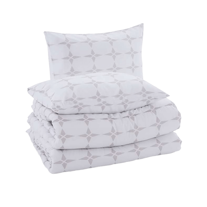 Essential Geo 3-Piece Comforter Set- Beige