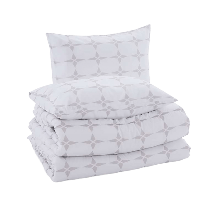 Essential Geo 3-Piece Comforter Set 240X260cm - Beige